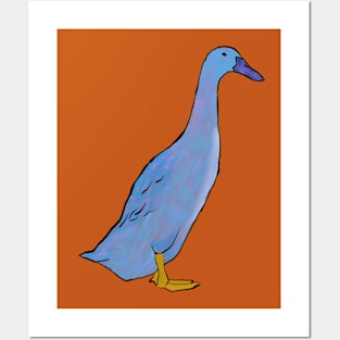 Runner duck illustration Posters and Art